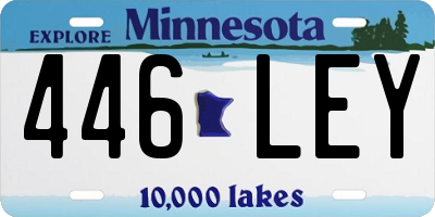 MN license plate 446LEY