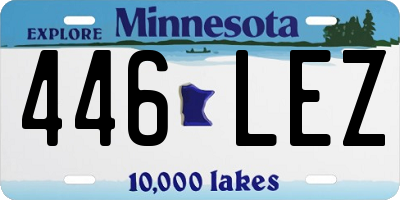 MN license plate 446LEZ
