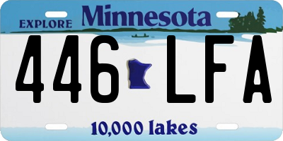 MN license plate 446LFA