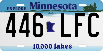 MN license plate 446LFC