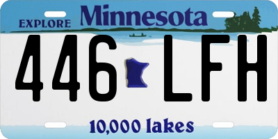 MN license plate 446LFH