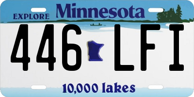 MN license plate 446LFI