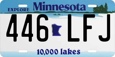 MN license plate 446LFJ