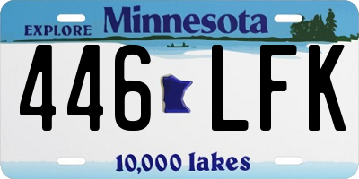 MN license plate 446LFK