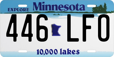 MN license plate 446LFO