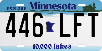 MN license plate 446LFT