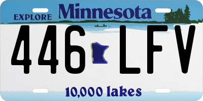 MN license plate 446LFV