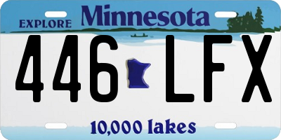 MN license plate 446LFX