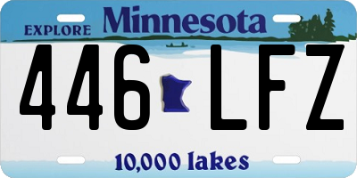 MN license plate 446LFZ