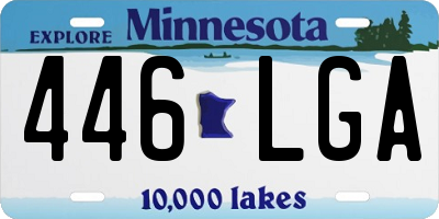 MN license plate 446LGA