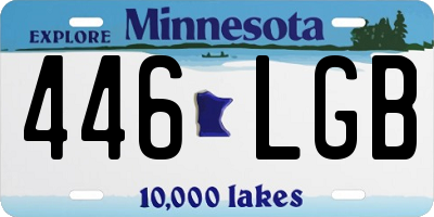 MN license plate 446LGB
