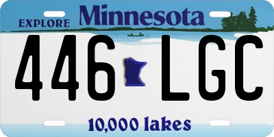 MN license plate 446LGC