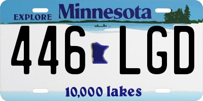 MN license plate 446LGD