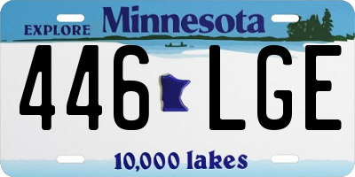 MN license plate 446LGE