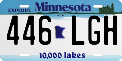 MN license plate 446LGH