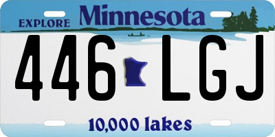 MN license plate 446LGJ