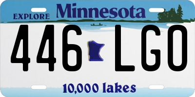 MN license plate 446LGO