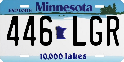 MN license plate 446LGR