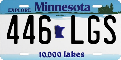 MN license plate 446LGS