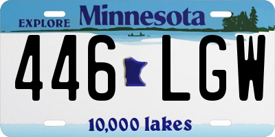 MN license plate 446LGW