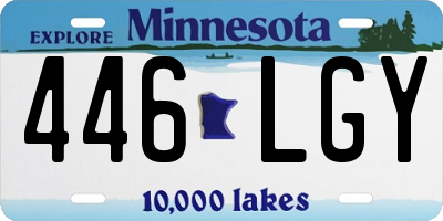 MN license plate 446LGY