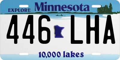MN license plate 446LHA
