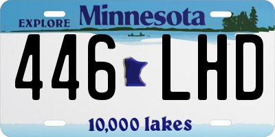 MN license plate 446LHD