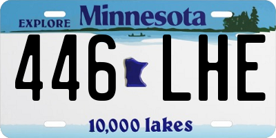 MN license plate 446LHE