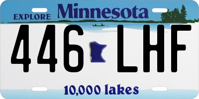MN license plate 446LHF