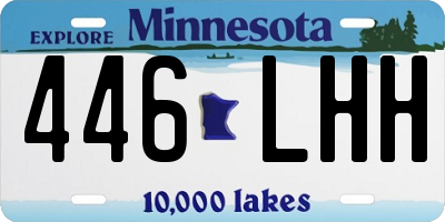 MN license plate 446LHH