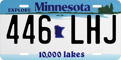 MN license plate 446LHJ