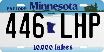 MN license plate 446LHP