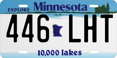 MN license plate 446LHT