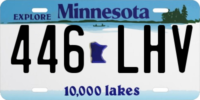 MN license plate 446LHV