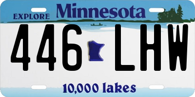 MN license plate 446LHW