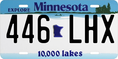 MN license plate 446LHX