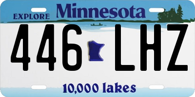 MN license plate 446LHZ