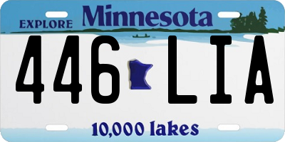 MN license plate 446LIA
