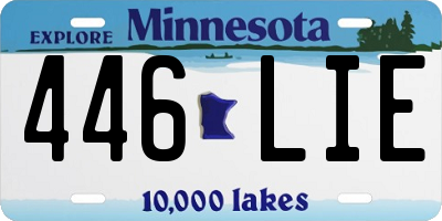 MN license plate 446LIE