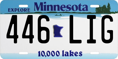 MN license plate 446LIG