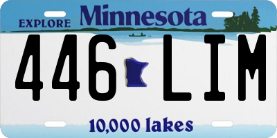 MN license plate 446LIM