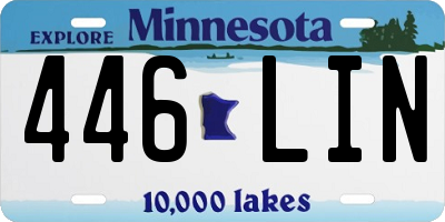 MN license plate 446LIN