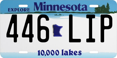 MN license plate 446LIP