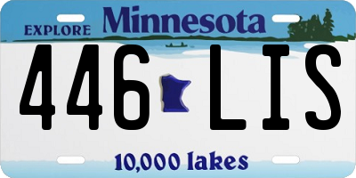 MN license plate 446LIS
