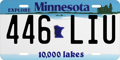 MN license plate 446LIU