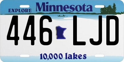 MN license plate 446LJD