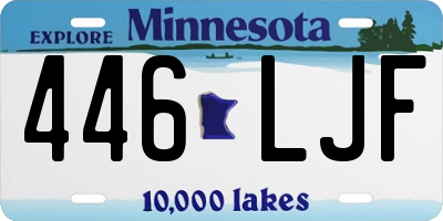 MN license plate 446LJF