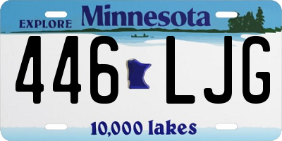 MN license plate 446LJG