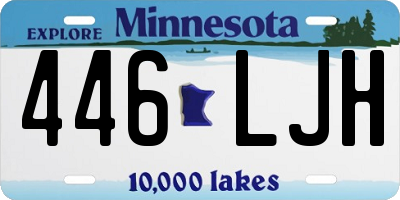 MN license plate 446LJH