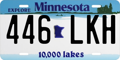 MN license plate 446LKH